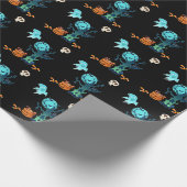 Papier Cadeau Halloween Éffrayant Déplaisant Fantômes chauves-so (Coin)