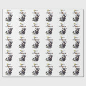 Papier Cadeau Halloween éffrayant Grim Reaper Graveycrow Custom (Plat)