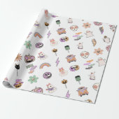 Papier Cadeau Halloween Éffrayant rétro (Déroulé)