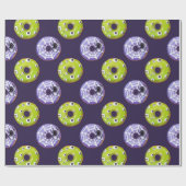 Papier Cadeau Halloween Éffrayant Spider Green Eyed Monster viol (Plat)