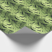 Papier Cadeau 🦇 Halloween - effrayant 😱 toxique vert (Coin)