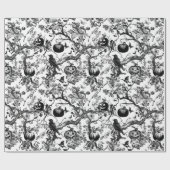 Papier Cadeau Halloween en toile noire et blanche (Plat)