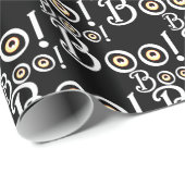 Papier cadeau Halloween enveloppant Cute BOO (Coin rond)