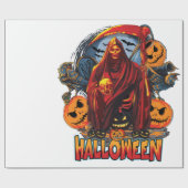 Papier Cadeau Halloween Evil skeleton (Plat)