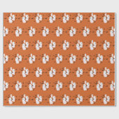 Papier cadeau Halloween Fantôme éffrayant (Plat)