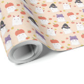 Papier Cadeau Halloween Ghosties wrapping paper (Coin rond)