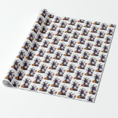Papier Cadeau Halloween Gnome Wrapping Paper (Déroulé)