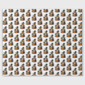 Papier Cadeau Halloween Gnome Wrapping Paper (Plat)