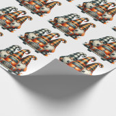 Papier Cadeau Halloween Gnomes Gift Wrap (Coin)