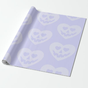 Papier Cadeau halloween goth valentine coeur déplaisant pourpre