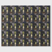 Papier Cadeau Halloween gothique américain (Plat)