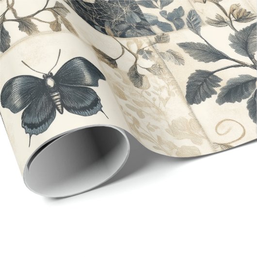 Papier Cadeau Halloween gothique vintage (Coin rond)