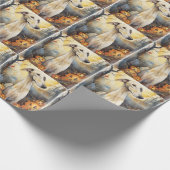 Papier Cadeau Halloween Greyhound Avec La Peur Citrouille (Coin)