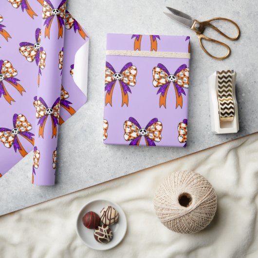 Papier Cadeau Halloween Groovy boo ghost and skull (Artisanat)