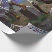 Papier Cadeau Halloween Hoedown, Skeletons De Danse En Ligne (Coin)