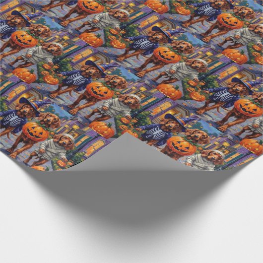 Papier Cadeau Halloween irlandais roux Trick-or-Treating (Coin)