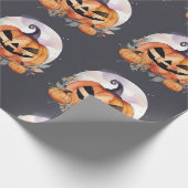Papier Cadeau Halloween Jack-O-Lantern . Halloween, Fall (Coin)