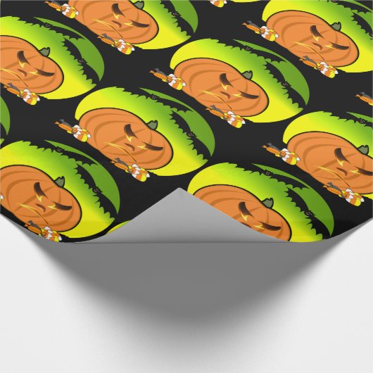 Papier Cadeau Halloween Jack O'Lantern (Coin)