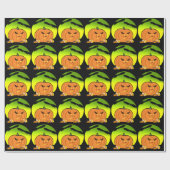 Papier Cadeau Halloween Jack O'Lantern (Plat)