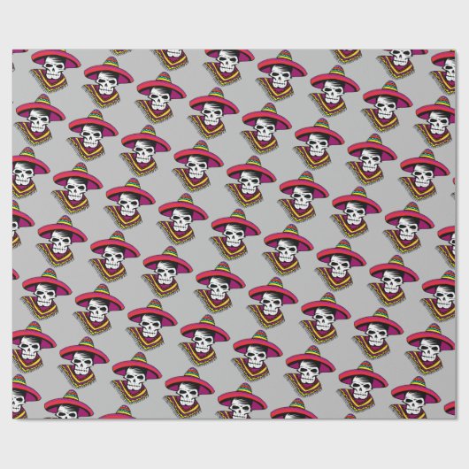 Papier Cadeau Halloween, Jour des morts, (Plat)