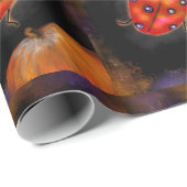 Papier Cadeau Halloween Ladybug (Coin rond)