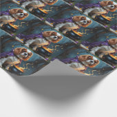 Papier Cadeau Halloween lunique Cavalier King Charles Spaniel (Coin)