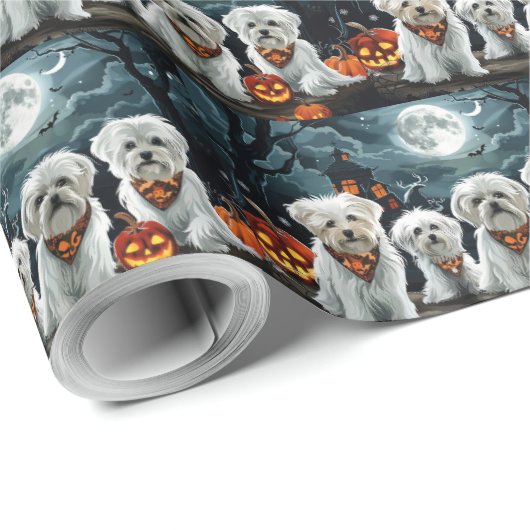 Papier Cadeau Halloween maltais Éffrayant (Coin rond)