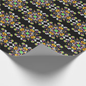 Papier Cadeau Halloween Mandala Fantômes, Citrouilles, chauves-s (Coin)