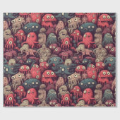 Papier Cadeau Halloween Monstre Oeil Éffrayant Boo-tiful (Plat)