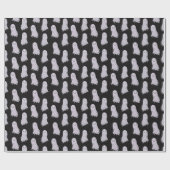 Papier Cadeau Halloween Motif de Cute Ghosts (Plat)