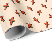 Papier Cadeau Halloween Pattern (Coin rond)