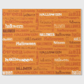 Papier Cadeau Halloween personnalisable (orange) (Plat)