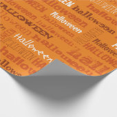 Papier Cadeau Halloween personnalisable (orange) (Coin)