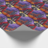 Papier Cadeau Halloween Poodle Vampire Citrouilles peur (Coin)