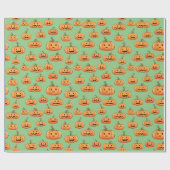 Papier Cadeau Halloween Pumpkin Seamless Pattern (Plat)