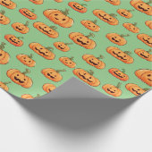 Papier Cadeau Halloween Pumpkin Seamless Pattern (Coin)