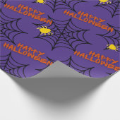 Papier Cadeau Halloween Purple Spider Web (Coin)