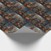 Papier Cadeau Halloween Rhodesian Ridgeback Éffrayant (Coin)