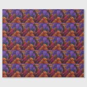 Papier Cadeau Halloween Rhodesian Ridgeback Vampire Citrouilles (Plat)