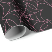 Papier Cadeau Halloween rose et noir (Coin rond)