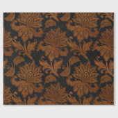 Papier Cadeau Halloween Royal Floral Damask (Plat)