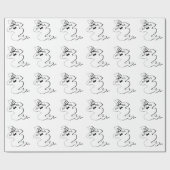 Papier Cadeau Halloween Rude Ghost (Plat)