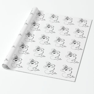 Papier Cadeau Halloween Rude Ghost