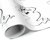 Papier Cadeau Halloween Rude Ghost (Coin rond)