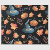 Papier Cadeau Halloween seamless pattern with halloween pumpkin, (Plat)