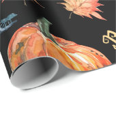 Papier Cadeau Halloween seamless pattern with halloween pumpkin, (Coin rond)