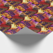 Papier Cadeau Halloween Shar Pei Vampire Citrouilles effroi (Coin)