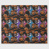 PAPIER CADEAU HALLOWEEN SHARK (Plat)