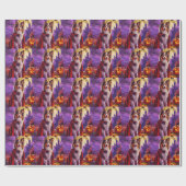 Papier Cadeau Halloween Shetland Sheepdog Vampire Citrouilles ef (Plat)
