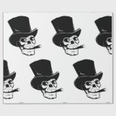 PAPIER CADEAU HALLOWEEN SKULL AVEC CASQUETTE (Plat)